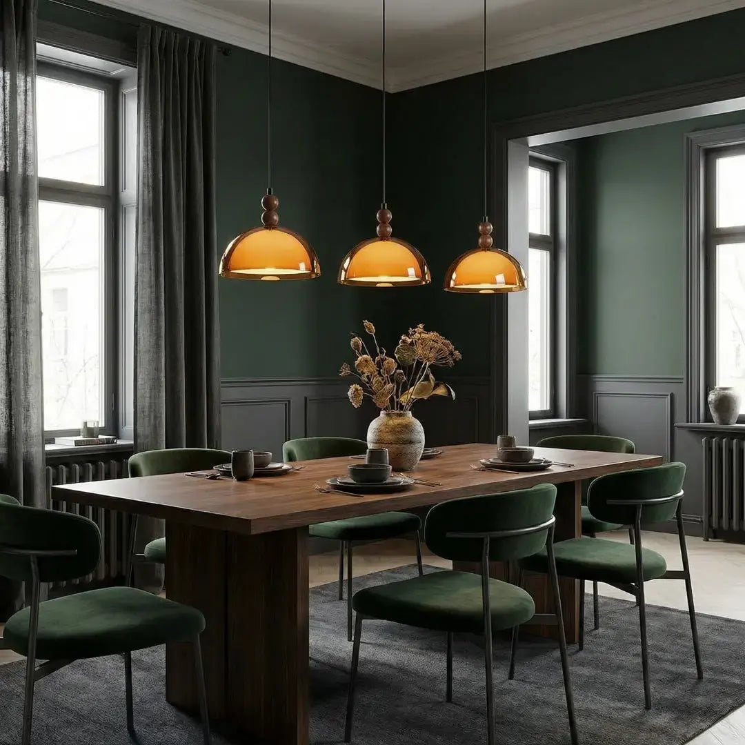 Elowen Amber Glass Pendant Light - scene_2
