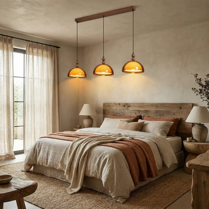 Elowen Amber Glass Pendant Light - scene_3