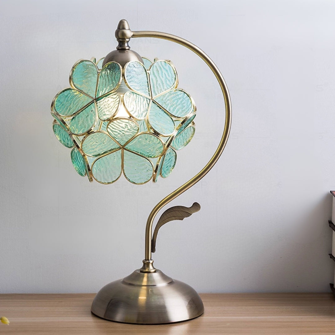 Sage Tiffany Petal Table Lamp