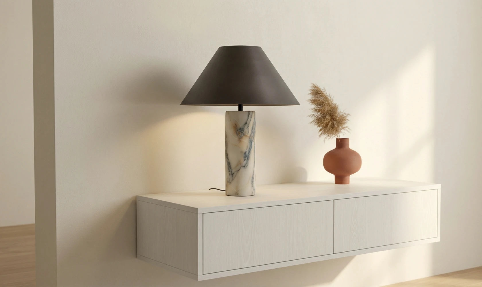Maren Marble Column Table Lamp SP1