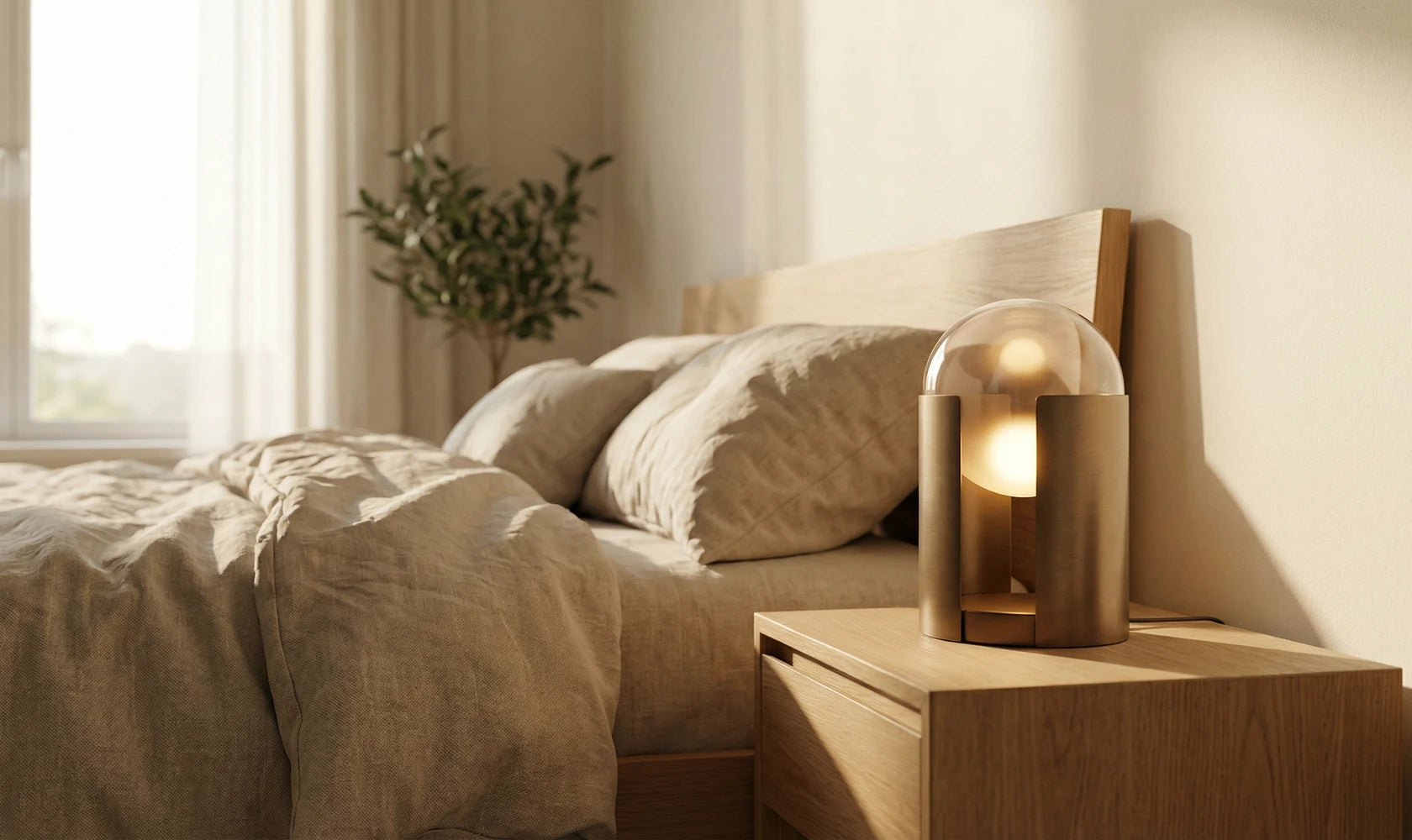 Maren Amber Glass Table Lamp SP1