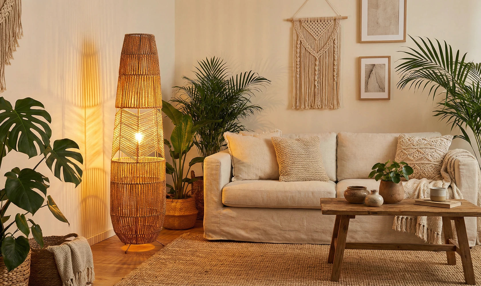 Aiko Rattan Floor Lamp SP1
