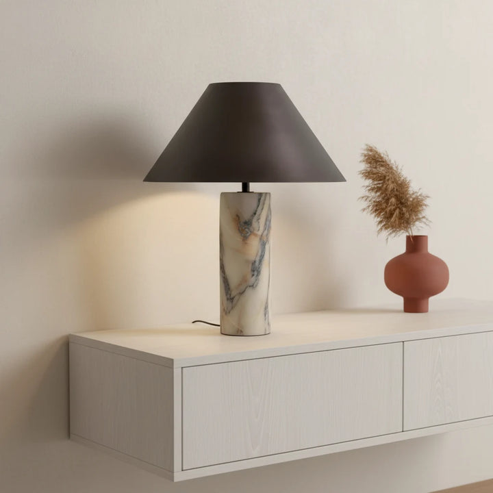 Nitorva Maren Marble Column Table Lamp product image