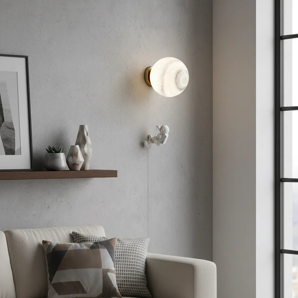 Nitorva Ori Astronaut &amp; Planet Kids Wall Light product image