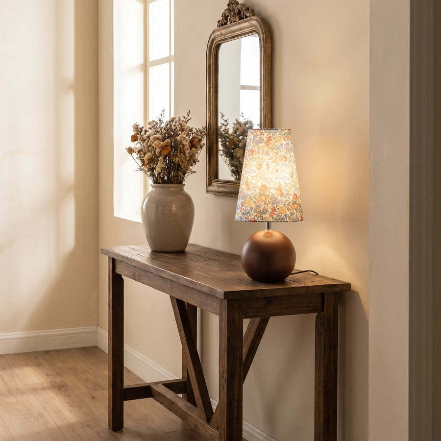 Yalen French Vintage Floral Table Lamp