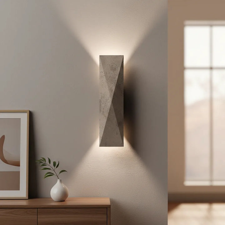 Nitorva Elowen Natural Travertine Wall Light product image